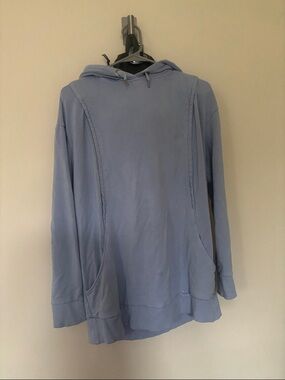 Seraphine Pastel Blue Hooded Nursing Sweatshirt